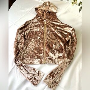 Women’s Fabletics crushed velvet jacket.  **EVERYTHING MUST GO, MOVING SALE**